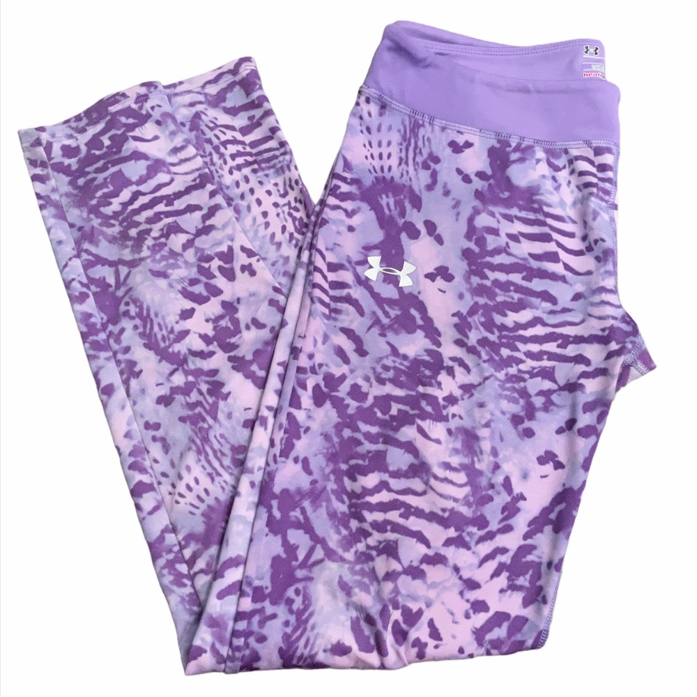 Girls XL Under Armour pants purple tie dye